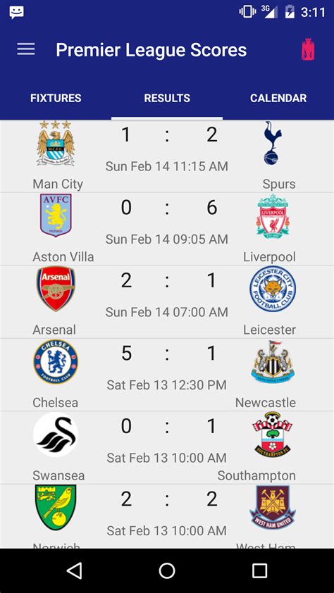 bbc live prem lge scores.